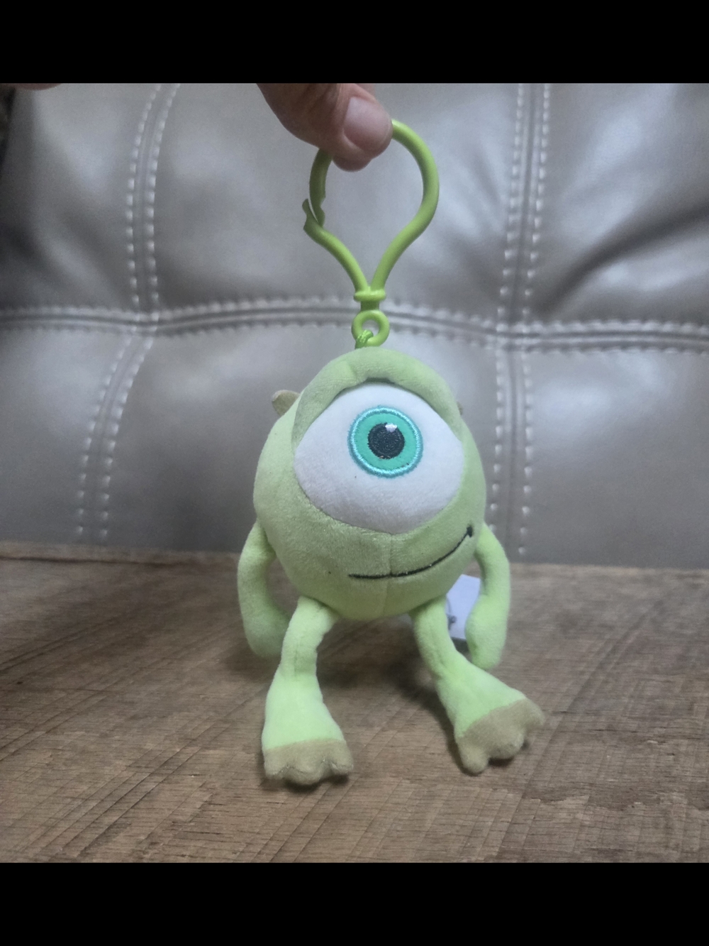 Mike Wazowski Monsters Inc Plush Clip On Bag Charm Toy Disney Parks Pixar Bin SS